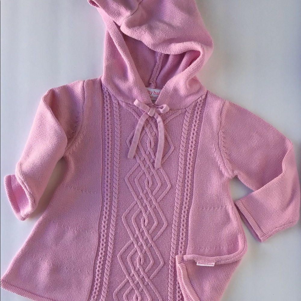 Bitty Baby by American Girl pink sweater w hood